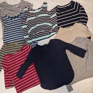 Merona • Women's Size Medium • 9 PIECE BUNDLE! Shirts, Sweater, Dress, Cotton